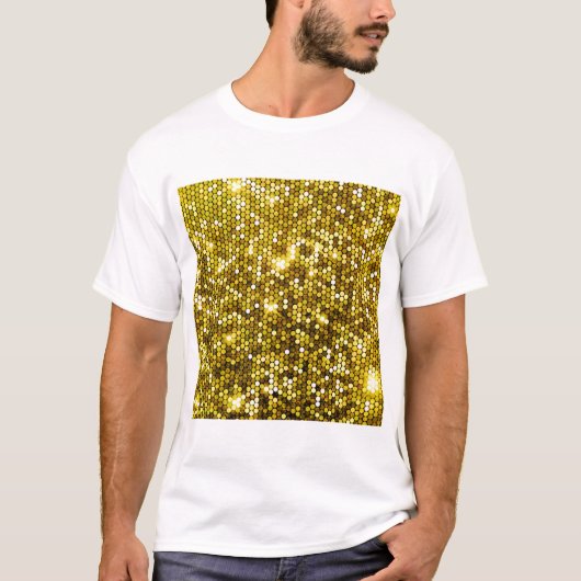 GEDRUKT GOUDEN WIT T-SHIRT (Voorkant)