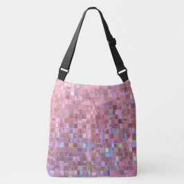 Gedrukt Hologram Roze Mozaïek Crossbody Tas