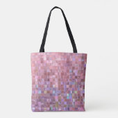 Gedrukt Hologram Roze Mozaïek Tote Bag (Achterkant)
