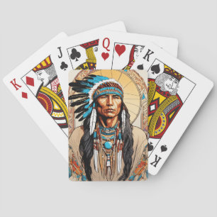 gedrukt inheemse Amerikaanse Indiaan Pokerkaarten