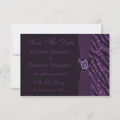 Gedrukt Jewel Heart & Glitter Save the Date (Achterkant)