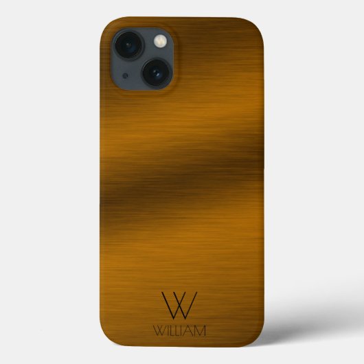 Gedrukt koper minimalistisch gepersonaliseerd mono Case-Mate iPhone case (Achterkant)