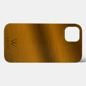 Gedrukt koper minimalistisch gepersonaliseerd mono Case-Mate iPhone case (Achterkant (horizontaal))
