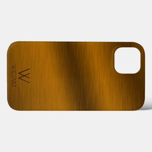 Gedrukt koper minimalistisch gepersonaliseerd mono Case-Mate iPhone case (Achterkant (horizontaal))