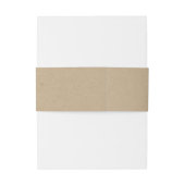 Gedrukt Kraft Monogram Uitnodigingen Wikkel (Achterkant Voorbeeld)