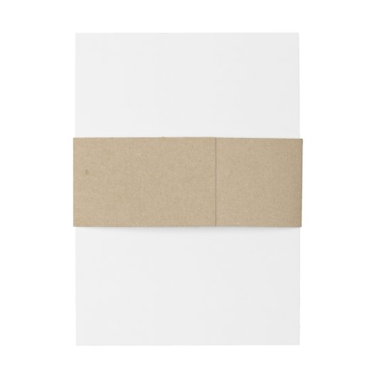 Gedrukt Kraft Monogram Uitnodigingen Wikkel (Achterkant Voorbeeld)