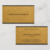 Gedrukt Kraft Paper Professional stijlvol modern Visitekaartje (Voorkant / Achterkant)
