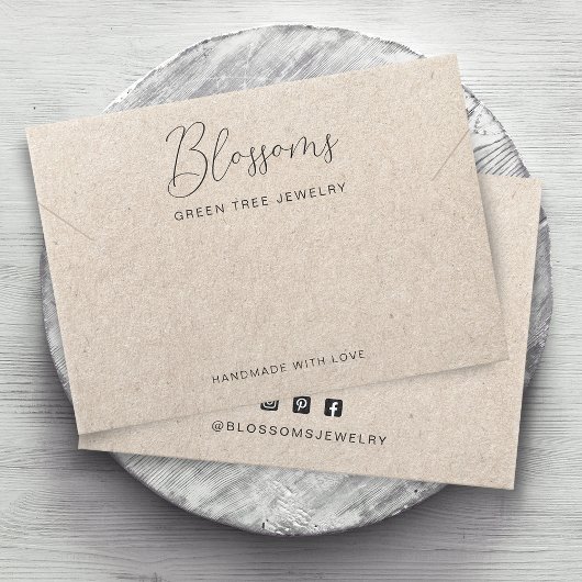 Gedrukt Kraft Papier Ketting Armband Display Kaart