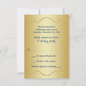 GEDRUKT LINT Fantasie Vorm 60e Verjaardag RSVP Kaart (Achterkant)