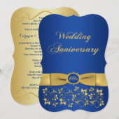 GEDRUKT LINT Fantasie Vorm 60ste Verjaardag Uitnod Kaart (Voorkant / Achterkant)