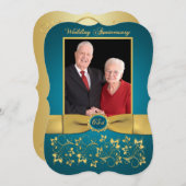 GEDRUKT LINT Fantasie Vorm 65e Verjaardag Uitnodig Kaart (Voorkant / Achterkant)