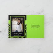 GEDRUKT LINT Limoen, zwarte Zebra Dank u kaart (Binnen)