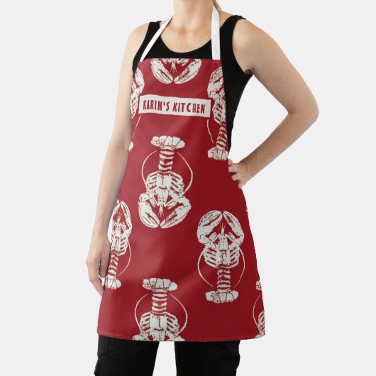 Gedrukt Lobster, speciaal Schort voor All-Over Pri (Insitu)