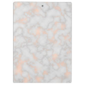 Gedrukt Marmer en Roos Gouden Textuur Monogram Klembord (Achterkant)