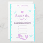 Gedrukt Mermaid Baby shower Game (Voorkant / Achterkant)
