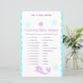 Gedrukt Mermaid Baby shower Game (Staand voorkant)