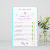 Gedrukt Mermaid Baby shower Game (Staand voorkant)