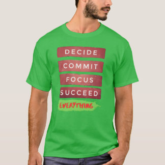Gedrukt met motivatie spreuk alles vrienden t-shirt