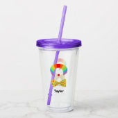 Gedrukt met Rainbow Wig Illustralized Acryl Drinkbeker (Achterkant)