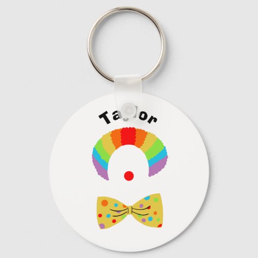 Gedrukt met Rainbow Wig Illustralized Sleutelhanger (Voorkant)