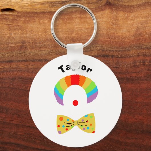 Gedrukt met Rainbow Wig Illustralized Sleutelhanger (Voorkant)
