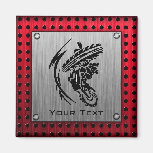 Gedrukt metaal ziet Dirt Bike eruit Magneet (Voorkant)