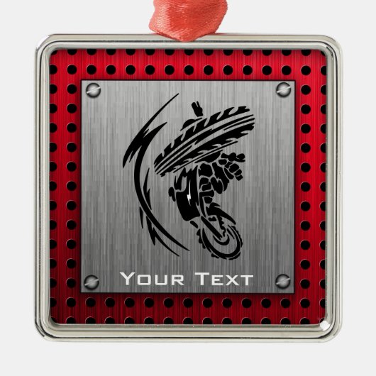 Gedrukt metaal ziet Dirt Bike eruit Metalen Ornament (Voorkant)