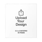 Gedrukt Notitieblok van 40 pagina's 5,5 x 6 (Voorkant)