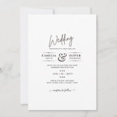 Gedrukt OF digitaal downloadweddenschap INVITE Whi Kaart (Voorkant)