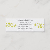 Gedrukt op Luxe Gold Ginkgo Leaf Monogram White Mini Visitekaartje (Achterkant)