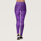 Gedrukt paars textuurpatroon leggings (Achterkant)