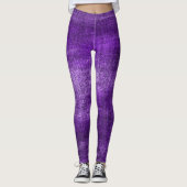 Gedrukt paars textuurpatroon leggings (Voorkant)
