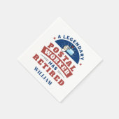 Gedrukt Postkantoor Personeel op papier Servet (Hoek)