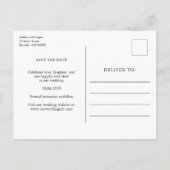 Gedrukt Roos Gold Modern Wedding Save the Date Aankondigingskaart (Achterkant)