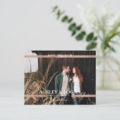 Gedrukt Roos Gold Modern Wedding Save the Date Aankondigingskaart (Staand voorkant)