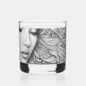 Gedrukt rotsen glas: boeiende schoonheid met elke whisky glas (Achterkant)