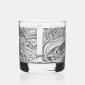 Gedrukt rotsen glas: boeiende schoonheid met elke whisky glas (Rechts)