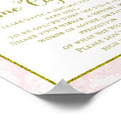 Gedrukt Roze Baby shower Spel Poster (Hoek)