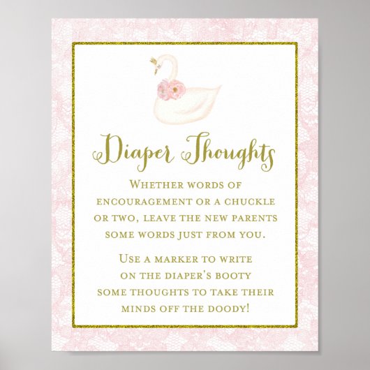 Gedrukt Roze Baby shower Spel Poster (Voorkant)