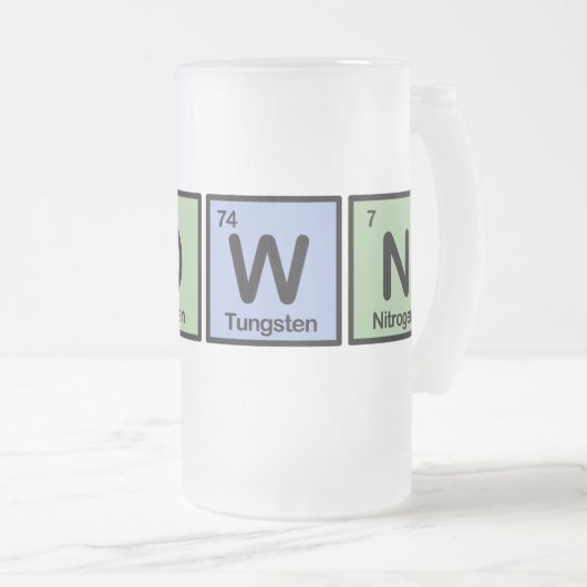 Gedrukt uit elementen matglas bierpul (Voorkant rechts)