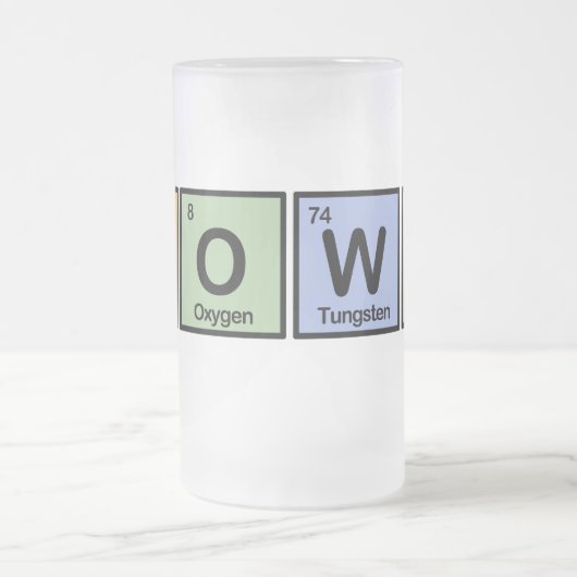 Gedrukt uit elementen matglas bierpul (Center)