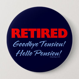 Gedrukt Vaarwel (donkerblauw) Ronde Button 4,0 Cm