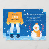 Gedrukt voor de uitnodiging tot winterdag (Voorkant / Achterkant)