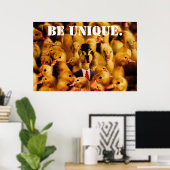 Gedrukt voor succes Duck Poster (Thuiskantoor)