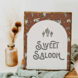 Gedrukt Wild West Sweet Saloon teken