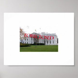 Gedrukt Witte Huis Poster