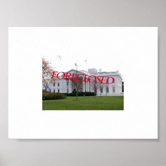 Gedrukt Witte Huis Poster (Voorkant)