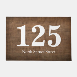 Gedrukt Woven Texture Street Address Personalized Deurmat