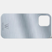 Gedrukt zilver Kijk Gepersonaliseerd Monogram Case-Mate iPhone Case (Achterkant (horizontaal))