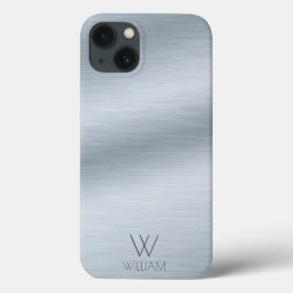 Gedrukt zilver Kijk Gepersonaliseerd Monogram Case-Mate iPhone Case